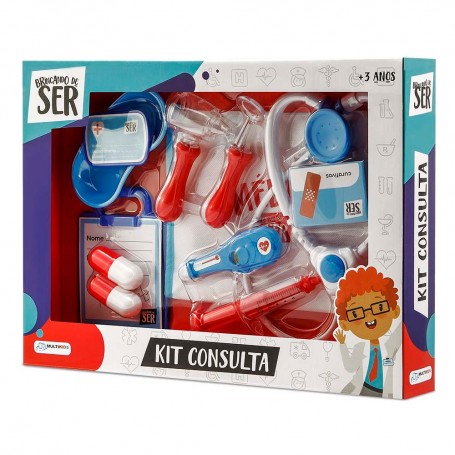 Kit Consulta Médica de Brinquedo Brincando de Ser - Multikids