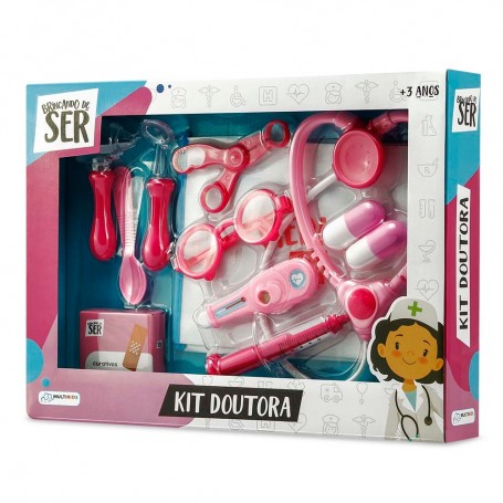 Kit Doutora Médica de Brinquedo Brincando de Ser - Multikids