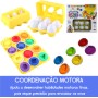 Kit de Aprendizado de Cores Formas Encaixa Ovos Pakitoys