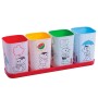 Porta Canetas C/ Bandeja Turma Monica - 5 Pcs Disney Plasutil