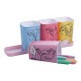 Porta Canetas C/ Bandeja Princesas - 5 Pcs Disney Plasutil