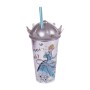 Copo com Canudo Coroa Cinderela 500ml Disney Plasutil