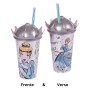 Copo com Canudo Coroa Cinderela 500ml Disney Plasutil