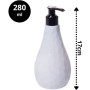 Porta Sabonete Liquido Martelado 280 Ml Branco Plasutil