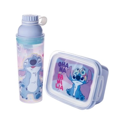 Kit Garrafa + Marmita Stitch Disney Plasutil